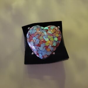 Paparazzi Heart Shaped Multicolor Stretch Ring